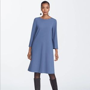 Lafayette 148 Lotus Dress - periwinkle - medium blue stretch - XL/ size 16
